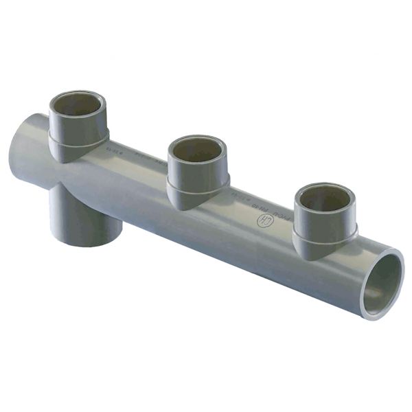 3 WAY MANIFOLD SIDE PVC