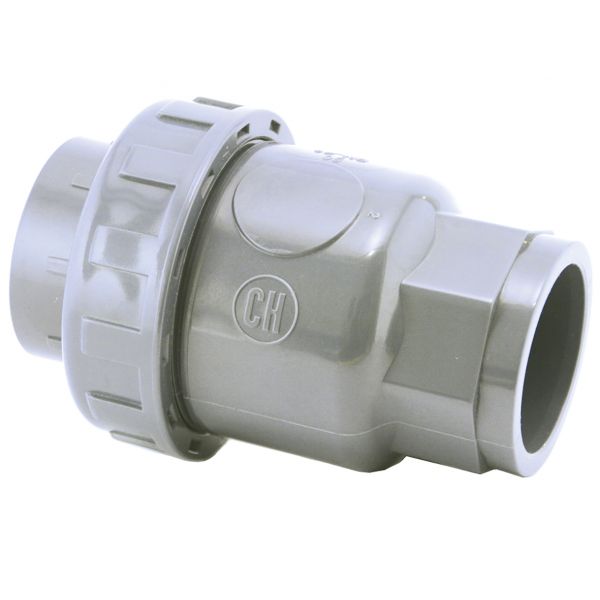 CHECK BALL VALVE SINGLE UNION SOLVENT FPM