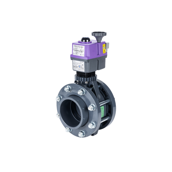 VÁLVULA DE MARIPOSA WAFER CON BRIDAS - JUNTAS EPDM ACTUADOR ELECTRICO 24-240 vac/vdc