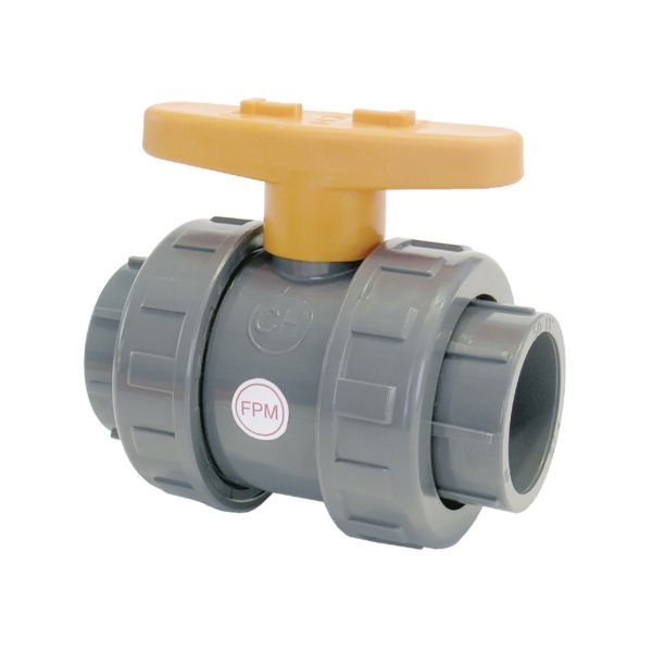 2 WAY BALL VALVE DOUBLE UNIÓN SOCKET FPM CR